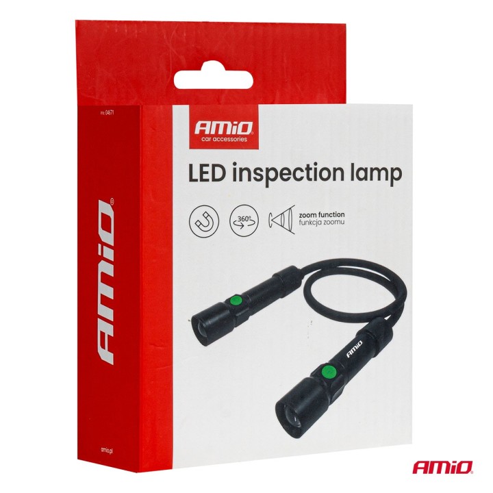 Lampa inspekcyjna akumulatorowa na szyję 2xP50 1000mAh (BATT) AMIO-04671