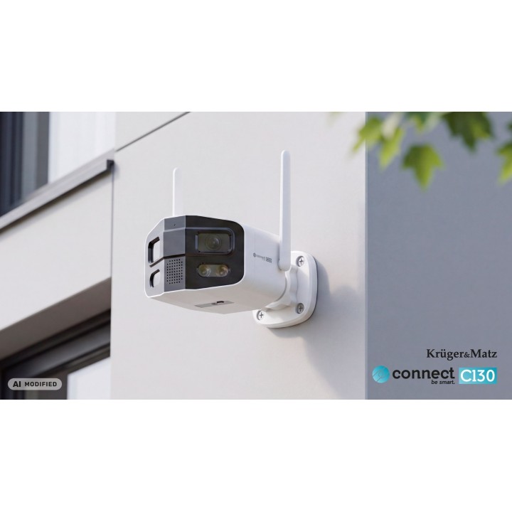 Kamera WiFi zewnętrzna Kruger&Matz Connect C130 Tuya Smart Life panoramiczna 4 MP