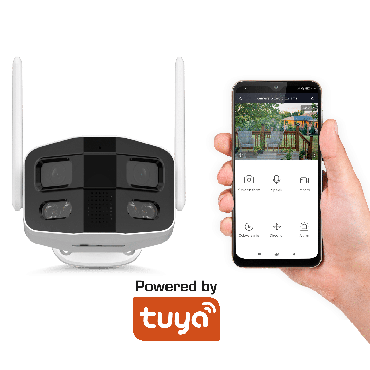 Kamera WiFi zewnętrzna Kruger&Matz Connect C130 Tuya Smart Life panoramiczna 4 MP