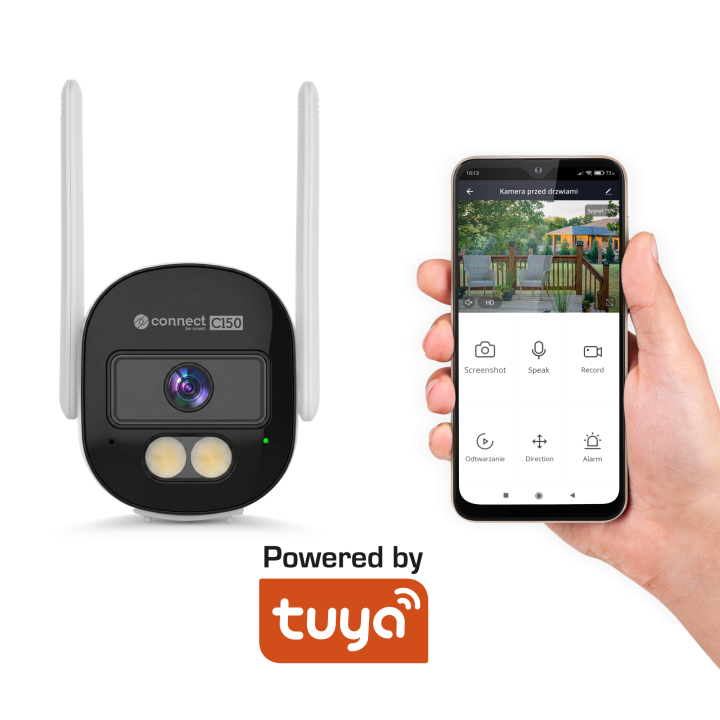 Kamera Wi-Fi zewnętrzna Kruger&Matz Connect C150 Tuya Smart Life 2K, H.265, IR