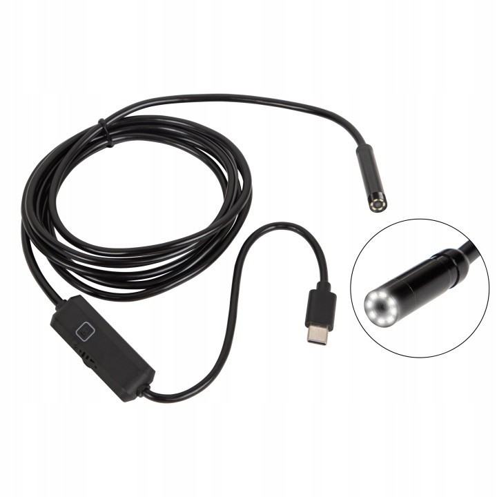 Endoskop kamera jednoobiektywowa 8mm 2m E-100
