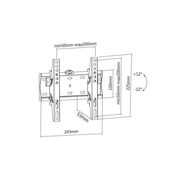 Uchwyt naścienny uniwersalny do LED TV (23-42") regulacja w pionie