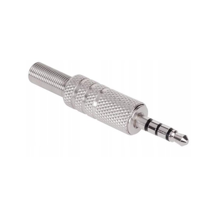 Wtyk Jack 3.5 metalowy czteropolowy