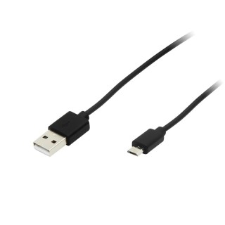 Przył.USB A - micro B 1,5m czarne HQ bli