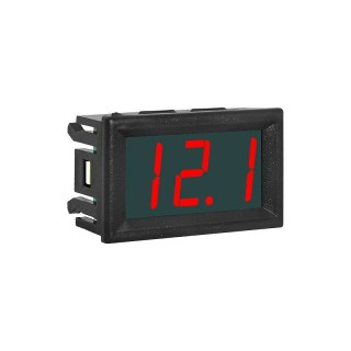 Panelowy voltomierz LED 3V-30V DC, czerwony.