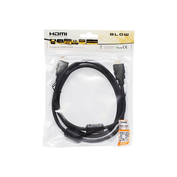 Przył.HDMI-HDMI PREMIUM 1.5m 4K CERTYF.