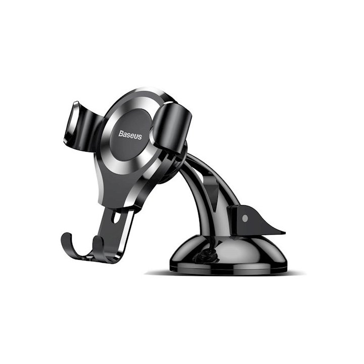 Baseus uchwyt samochodowy Osculum grawitacyjny czarno-srebrny