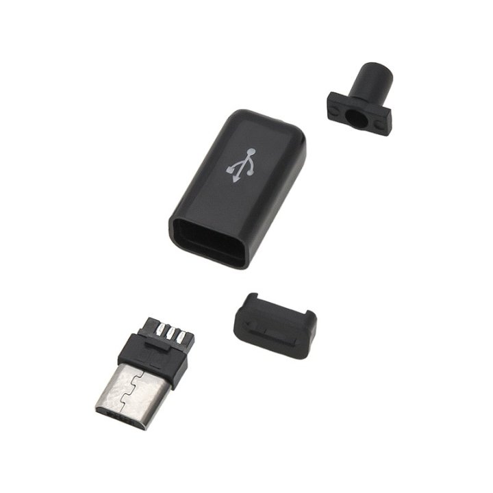 Wtyk micro USB typ B montowany na kabel