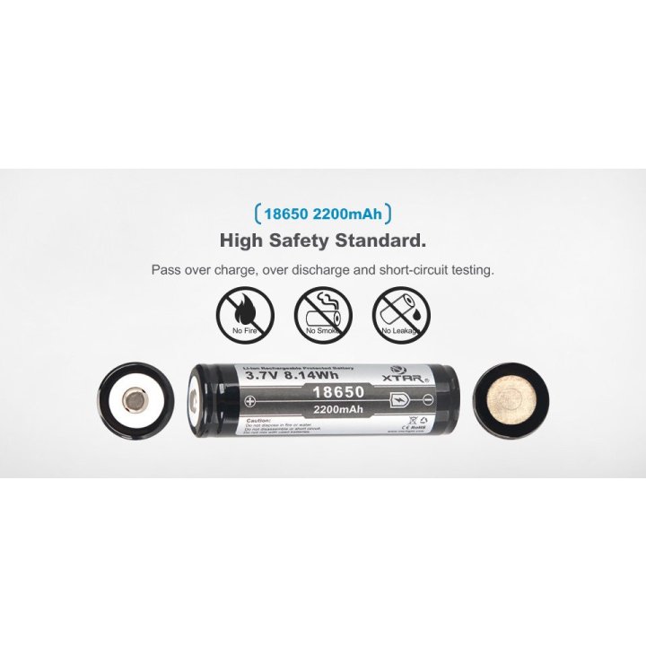akumulator Xtar 18650 3,7V Li-ion 2200mAh z zabezpieczeniem