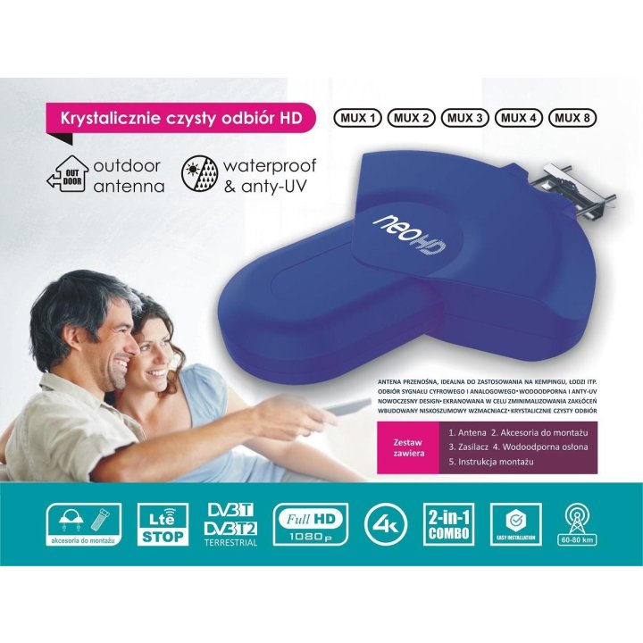 Antena DVB-T NEO FM/DAB+/VHF/UHF LTE