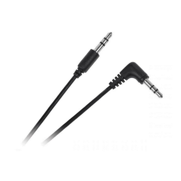 Kabel JACK 3.5 wtyk - JACK 3.5 wtyk 0.5m kątowo-prosty Cabletech standard
