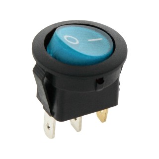 Przeł.podświetl.okrągły 12 niebieski