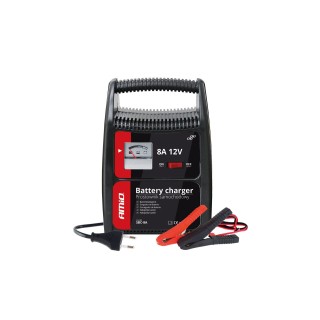Prostownik AMiO ze wskazówką (bezp.) 8A, 12V SBC-8A