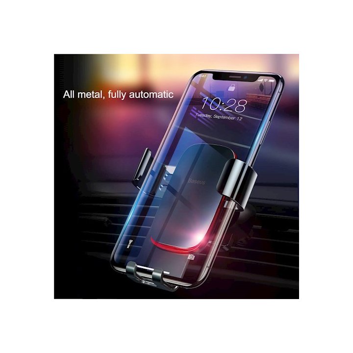 Baseus uchwyt samochodowy Metal Age grawitacyjny srebrny