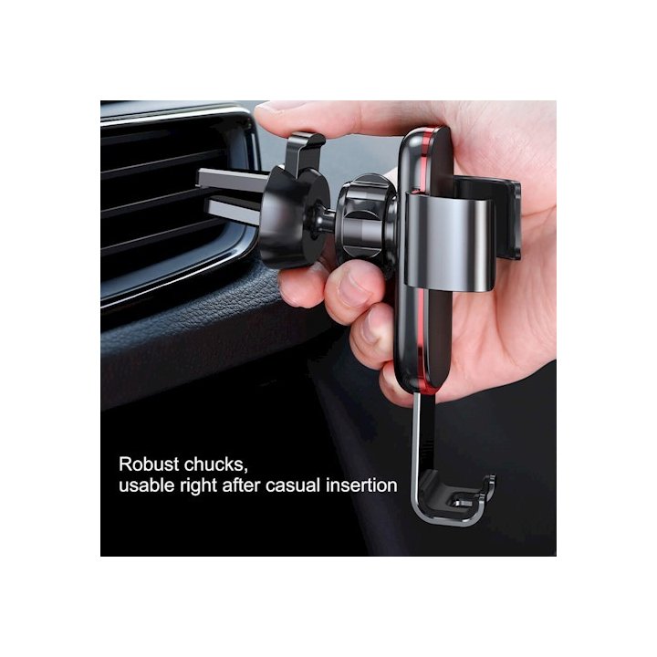 Baseus uchwyt samochodowy Metal Age grawitacyjny srebrny