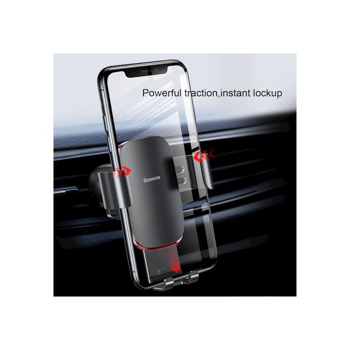 Baseus uchwyt samochodowy Metal Age grawitacyjny srebrny