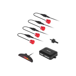 Samochodowe czujniki parkowania z wyświetlaczem (tył) Peiying – czerwone