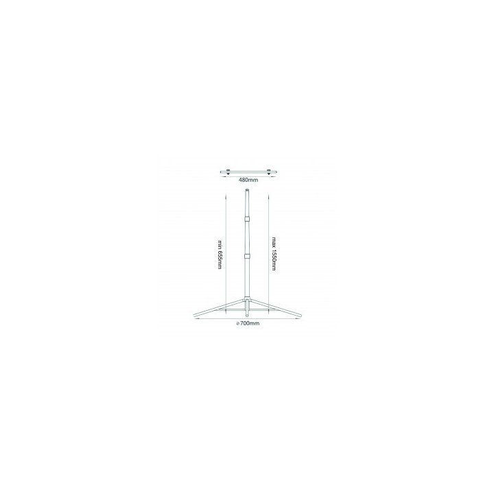 STATYW STOJAK NA HALOGEN NAŚWIETLACZ LED PODWÓJNY