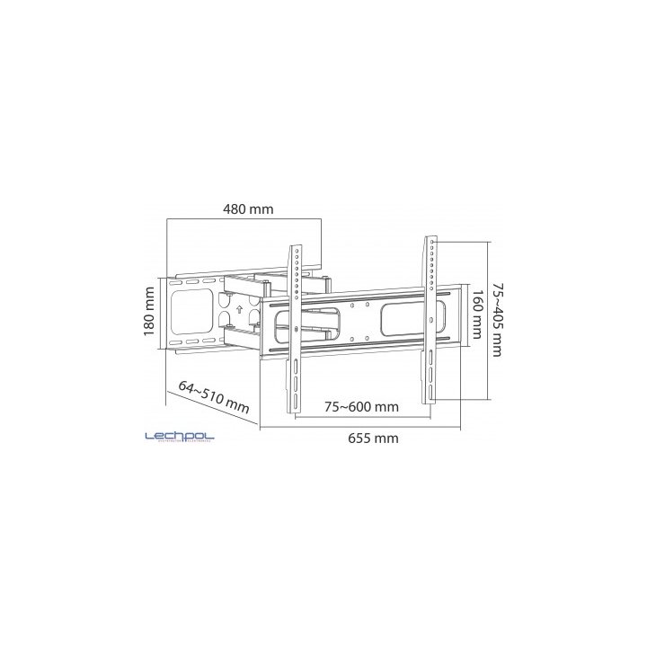 Uniwersalny uchwyt TV 37"-80" regulacja w pionie i poziomie (UPA36-466)
