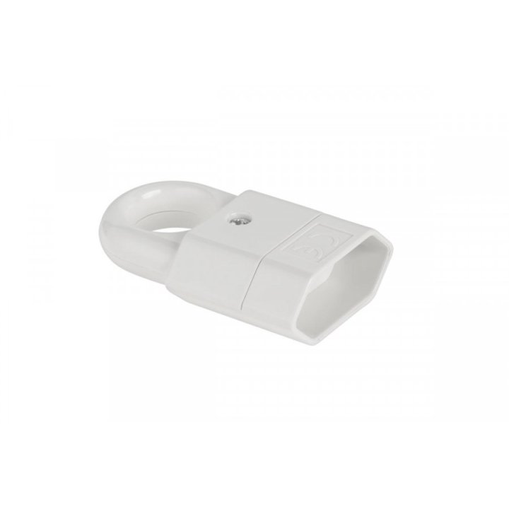 Gniazdo płaskie z uchwytem białe GP2C