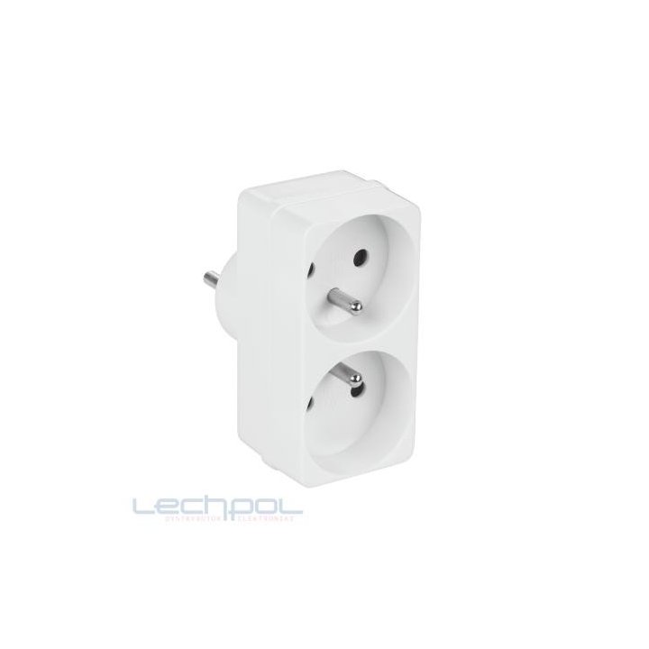 Rozgałęziacz sieciowy Rebel 1 wtyk / 2 gniazda