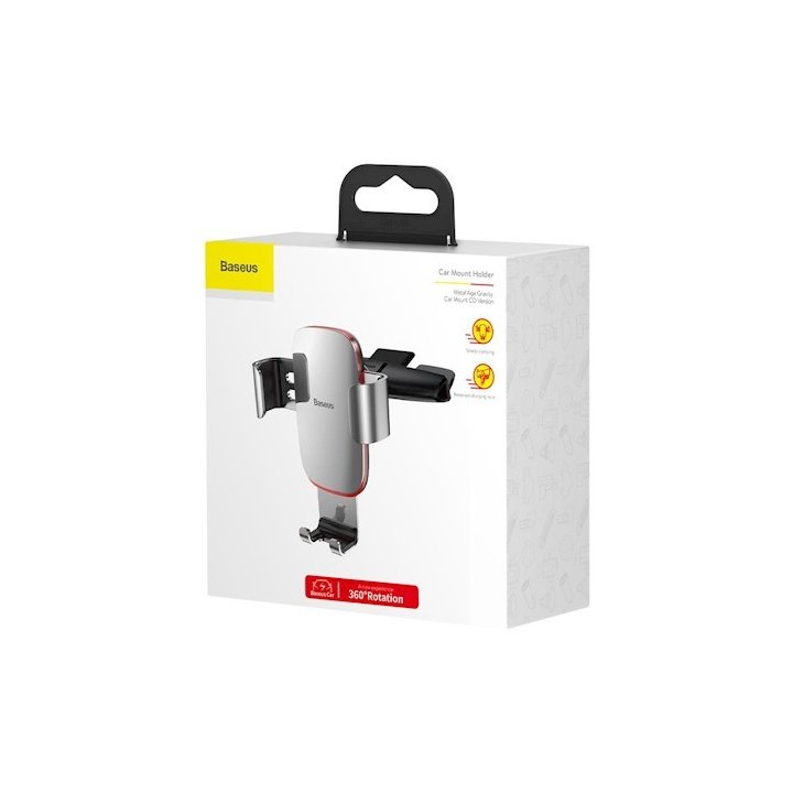 Baseus uchwyt samochodowy Metal Age grawitacyjny do gniazda CD srebrny