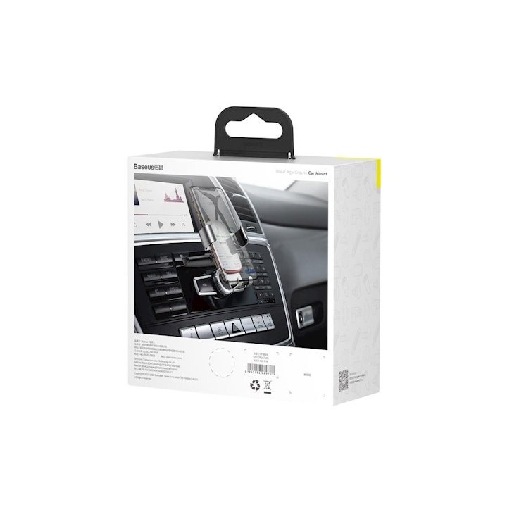 Baseus uchwyt samochodowy Metal Age grawitacyjny do gniazda CD srebrny