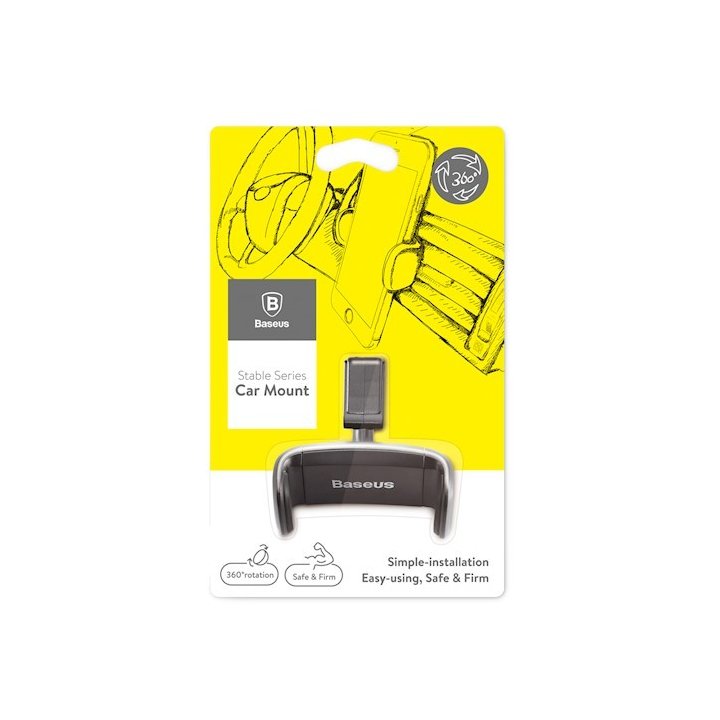 Baseus uchwyt samochodowy Stable czarny