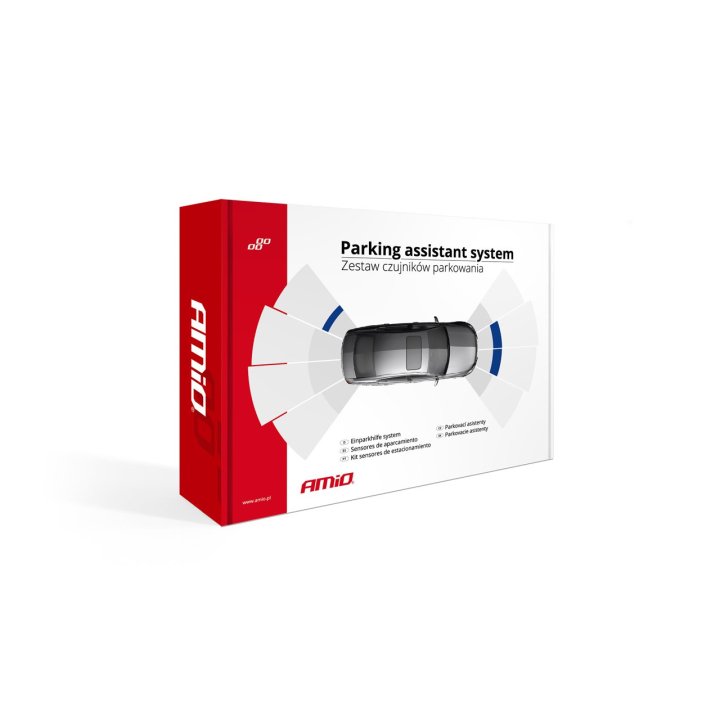 Zestaw czujników parkowania cofania Buzzer 4 sensory czarne wewnętrzne 14/18mm