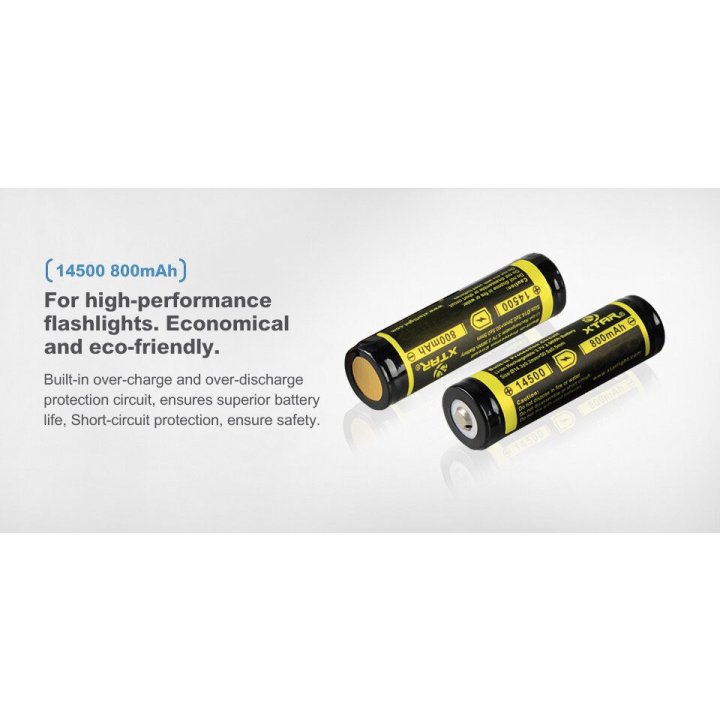 akumulator Xtar 14500 / AA / R6 3,7V Li-ion 800mAh z zabezpieczeniem