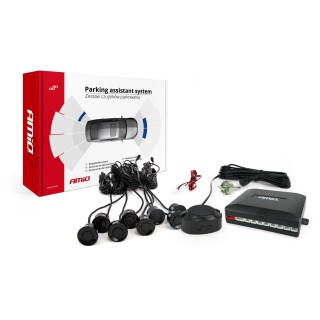 Zestaw czujników parkowania cofania Buzzer 8 sensorów czarnych