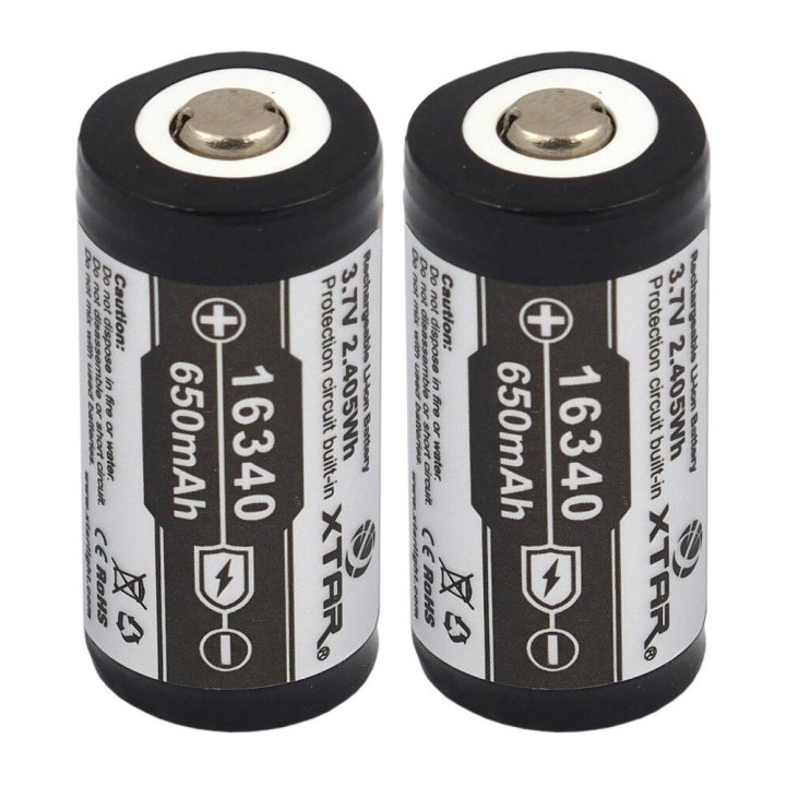 akumulator Xtar 16340 / R-CR123 3,7V Li-ion 650mAh z zabezpieczeniem