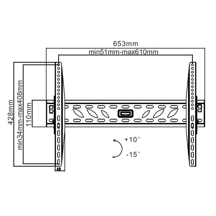 Uchwyt Basic do ściany 37-70 cali czarny LCD/PDP LP09