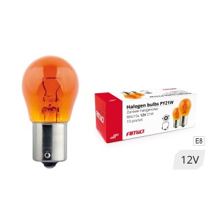 Żarówki halogenowe PY21W BAU15s 12V 21W AMBER  (E8)