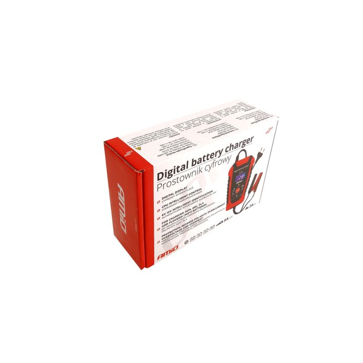 Prostownik AMiO cyfrowy 6V/12V - 2A/6A - DBC-02