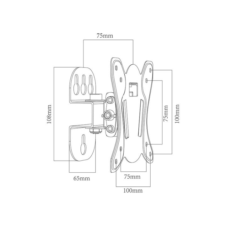 Uchwyt TV LCD 10"-27" TYP X