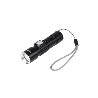 Latarka aluminiowa 3W (ZOOM, wtyk USB)