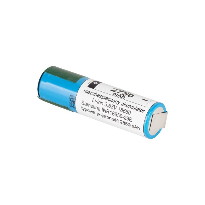 AKUMULATOR SAMSUNG 18650 2850mAh 3,7V z blaszkami INR18650-29E-FT
