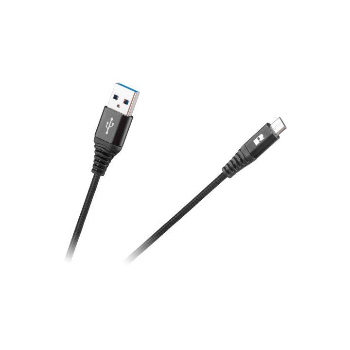 Kabel USB - USB micro REBEL 50 cm czarny