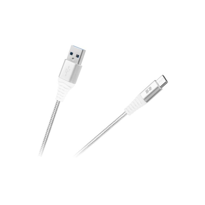 Kabel USB - USB typu C REBEL 100 cm biały
