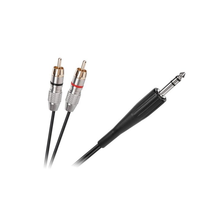 Kabel JACK 6.3 stereo - 2RCA 3m