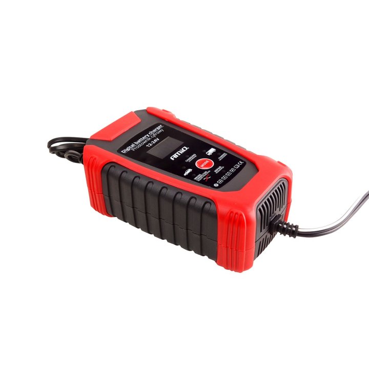 Prostownik AMiO cyfrowy 12V/24V - 6A/3A - DBC-03