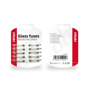 Bezpieczniki szklane 10 szt.