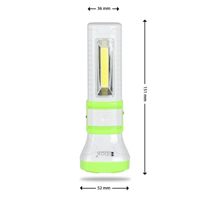 Latarka akumulatorowa LED COB+1 LED LB0186 LIBOX