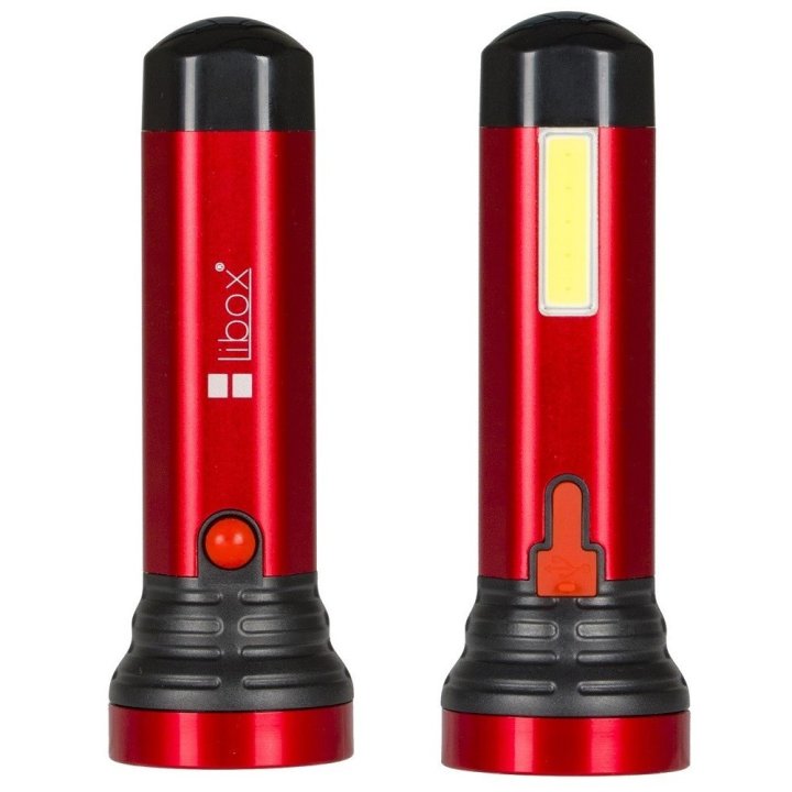 Latarka akumulatorowa aluminiowa COB+LED LB0187 LIBOX