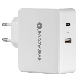 Ładowarka sieciowa everActive SC-600Q z gniazdem USB QC3.0 oraz USB-C PD 63W