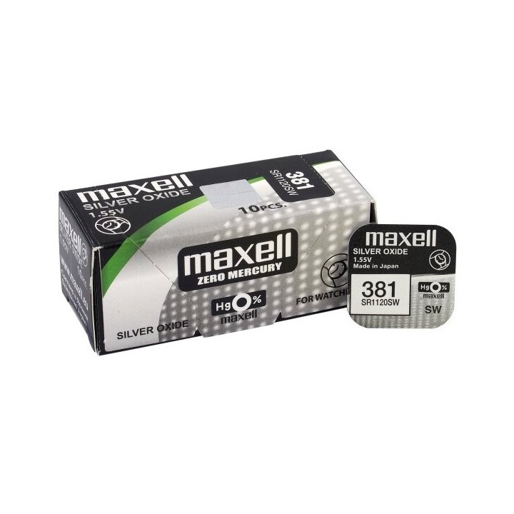 bateria srebrowa mini Maxell 381 / SR1120SW / SR55