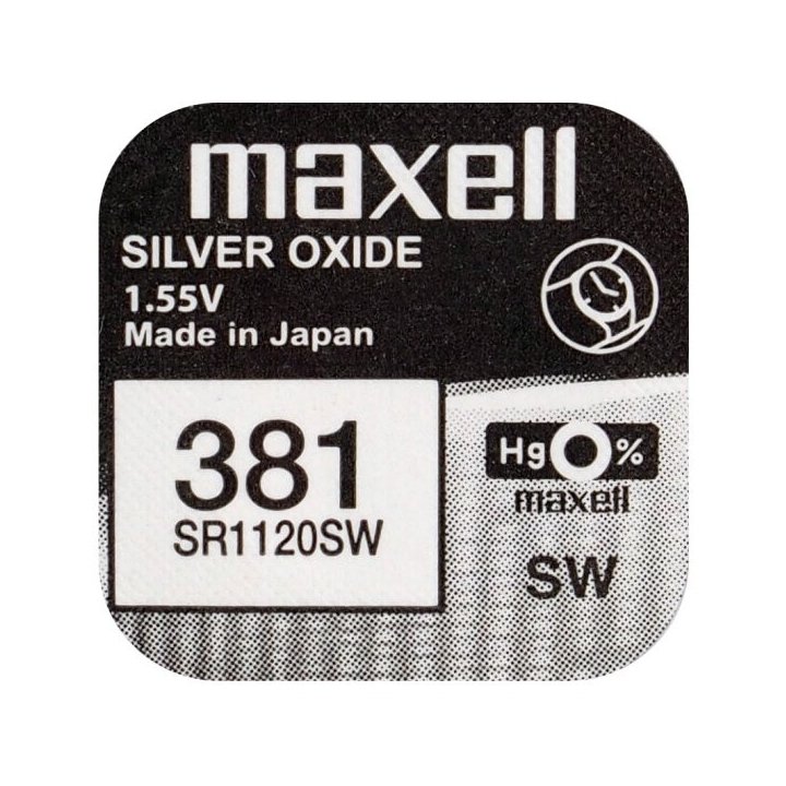 bateria srebrowa mini Maxell 381 / SR1120SW / SR55