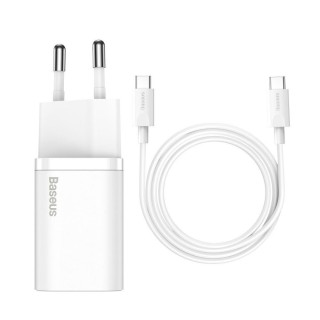 Baseus Super Si Quick Charger 1C 25W TZCCSUP-L02 szybka ładowarka sieciowa z gniazdem USB-C + kabel